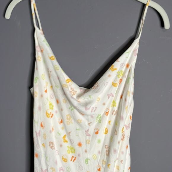Elodie White Printed Spaghetti Strap Sundress Size Large - Picture 2 of 10